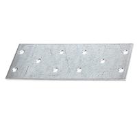 Alberts 334451 Pletina perforada de ensamblaje, Galvanizado Sendzimir, 115 x 40 mm