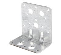Alberts 334659 334659-Conector de Esquina Resistente con Dos nervaduras | Galvanizado 50 x 90 x 80 mm, Galvanización Sendzimir