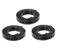 Alberts 335045 Cinta perforada | con o sin caja de desenrollado | revestimiento de plástico negro | Ancho 20 mm | Longitud 1,5 m | Juego de 3