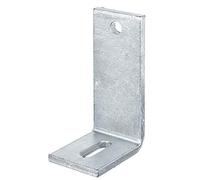 Alberts 335656 Escuadra regulable, Con agujero oblongo, para hormigonar, Galvanizado en caliente, 80 x 150 x 60 mm