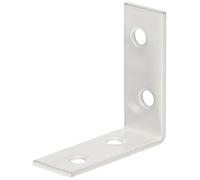 Alberts 336684 Escuadra de silla, Recubrimiento plástico blanco, 40 x 40 x 15 mm, Juego de 12