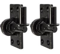 Alberts 340766 Gozne para atornillar, Ajustable en 20 mm, Galvanizado en negro, Ø del entre eje 16 mm, Pletina 105 x 45 mm (Paquete de 2)