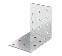 Alberts 342173 Ángulo de chapa perforada, galvanizado sendzimir, 80 x 80 x 60 mm