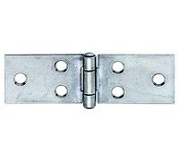 Alberts 361303 Bisagra, Con pasador remachado de acero inoxidable, Acero inoxidable, 32 x 101 mm