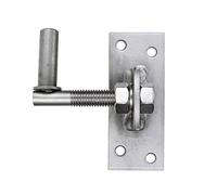 Alberts 361471 Gozne para atornillar, Ajustable en 20 mm, Acero inoxidable, Ø del entre eje 13 mm, Pletina 100 x 40 mm