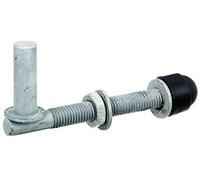 Alberts 410643 Gozne, Un par, para atornillar, ajustable, Galvanizado en caliente, Ø del entre eje 13 mm, Longitud 120 mm, Roscado M12