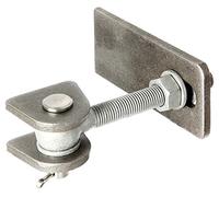 Alberts 411138 Pernio de pórtico, Para una apertura da máxima 180°, Modelo largo, Tornillos y tuercas galvanizados en caliente, perno y pasador de acero inoxidable, Roscado M16