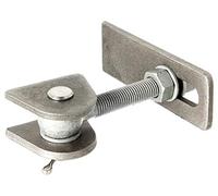 Alberts 411145 Pernio de pórtico, Para una apertura da máxima 180°, Modelo largo, Tornillos y tuercas galvanizados en caliente, perno y pasador de acero inoxidable, Roscado M20