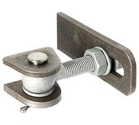 Alberts 411152 Pernio de pórtico, Para una apertura da máxima 180°, Modelo largo, Tornillos y tuercas galvanizados en caliente, perno y pasador de acero inoxidable, Roscado M24