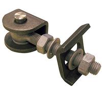 Alberts 412173 Pernio de pórtico, para una Apertura da máxima 180°, Tornillos y Tuercas galvanizados en Caliente, Perno y Pasador de Acero Inoxidable, Roscado M16
