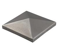 Alberts 418021 Capuchón para poste para postes metálicos hexagonales, Para soldar, Acero, 80 x 80 mm