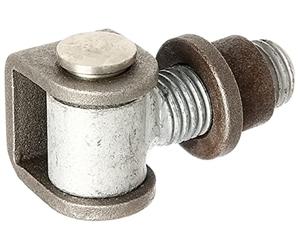 Alberts 418328 Bisagra de puerta, ajustable, perno de ojo galvanizado en caliente, perno de unión y anillo de bloqueo de acero inoxidable, rosca M24