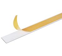 Alberts 433611 Perfil lleno plano, Autoadhesivo, Aluminio, blanco, 1000 x 30 x 2 mm