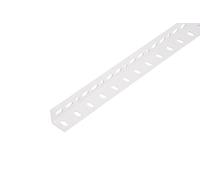 Alberts 433871 Conceptor® perfil angular | plastificado blanco RAL 9016 | perforado | 2000 x 25 x 25