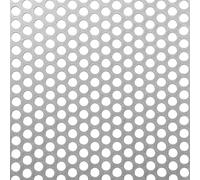 Alberts 462994 Chapa perforada, perforación redonda, acero, 250 x 500 x 1 mm