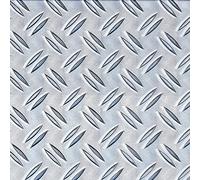 Alberts 466695 Chapa estampada, Motivos estriados, Aluminio, natural, 120 x 1000 x 1,5 mm