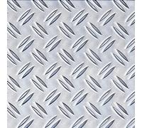 Alberts 466732 Chapa estructural | relieve estriado | aluminio natural | 400 x 2000 x 1,5 mm