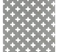 Alberts 466862 Chapa perforada, Perforación en cruz, Aluminio, anodizado plateado, 200 x 1000 x 0,8 mm