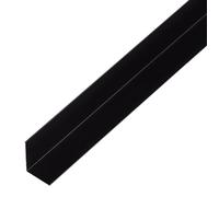 Alberts 472962 Perfil angular de aluminio negro anodizado, 2000 x 25 x 25 x 1 mm