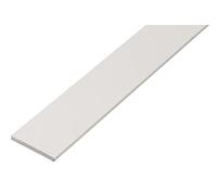 Alberts 477042 Barra plana Plástico, blanco 2000 x 50 x 3 mm