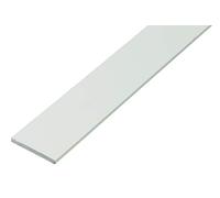 Alberts 479404 Perfil lleno plano, Plástico, blanco, 1000 x 25 x 2 mm