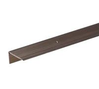 Alberts 484064 Perfil de protección para bordes de escaleras, aluminio, color bronce anodizado, 2000 x 45 x 23 mm