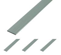 Alberts 488178 Perfil lleno plano, Aluminio, natural, 1000 x 50 x 3 mm (Paquete de 4)