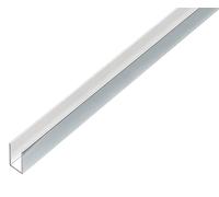 Alberts 488499 Perfil en U, aluminio, diseño cromado, 2000 x 10 x 15 mm