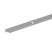 Alberts 490300 Perfil de protección para borde de escalón | Perforado | Aluminio, anodizado plateado | 1000 x 24,5 x 20 mm