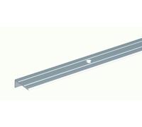 Alberts 490324 Perfil de protección para borde de escalón, Perforado, Aluminio, anodizado en tonalidad de acero inoxidable, 1000 x 24,5 x 20 mm