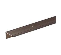 Alberts 490478 Perfil de protección para borde de escalón, Perforado, Aluminio, anodizado en tonalidad de acero inoxidable, 1000 x 45 x 23 mm