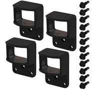 Alberts 509705 Juego de fijación para paneles de vallas, aluminio, negro mate, revestimiento de plástico