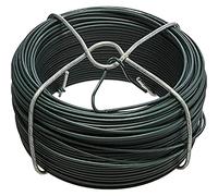 Alberts 530129 Bobina de alambre, Galvanizado, con recubrimiento plástico verde, Ø del alambre 1,4 mm, Longitud 50 m