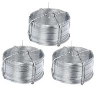 Alberts 530440 - Carrete de alambre galvanizado, diámetro de alambre de 0,8 mm, longitud 50 m, juego de 3