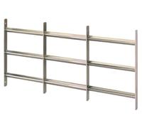 Alberts 553708 Rejilla para ventana Venlo, extensible, galvanizada azul, 450 x 700-1050 mm