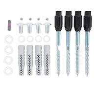 Alberts 557768 Juego de tornillos, para fijar rejas de ventana a fachadas, acero, galvanizado, tipo 10/100/M8, juego de 4