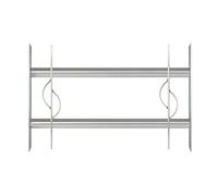 Alberts 563585 Reja de ventana Secorino Style, Extensible para ventanas exteriores, Reja antirrobo, Galvanizada en azul, 300 x 500-650 mm