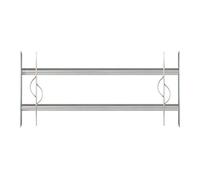 Alberts 563592 Reja de ventana Secorino Style, Extensible para ventanas exteriores, Reja antirrobo, Galvanizada en azul, 300 x 700-1050 mm