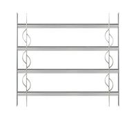 Alberts 563653 Reja de ventana Secorino Style, Extensible para ventanas exteriores, Reja antirrobo, Galvanizada en azul, 600 x 700-1050 mm