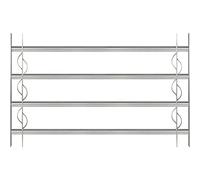 Alberts 563660 Reja de ventana Secorino Style, Extensible para ventanas exteriores, Reja antirrobo, Galvanizada en azul, 600 x 1000-1500 mm