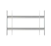 Alberts 563677 Reja de ventana Secorino Basic, Extensible para ventanas exteriores, Reja antirrobo, Galvanizada en azul, 300 x 500-650 mm
