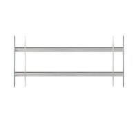 Alberts 563684 Reja de ventana Secorino Basic, Extensible para ventanas exteriores, Reja antirrobo, Galvanizada en azul, 300 x 700-1050 mm