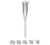 Alberts 610227 Anclaje para atornillar para postes de tubo, Galvanizado en caliente, Longitud 570 mm