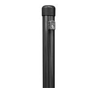 Alberts 613280 Poste para vallas de alambre, fosfatado de cinc, revestido de plástico metálico antracita, longitud 1500 mm, poste Ø 34 mm