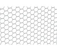 Alberts 614171 Tela metálica de malla hexagonal, Distintas longitudes y alturas - disponible en diferentes colores, Galvanizada, Mallas 25 x 25 mm, Altura 100 cm, Longitud 25 m
