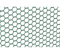 Alberts 614195 Tela metálica de malla hexagonal, Distintas longitudes y alturas - disponible en diferentes colores, Verde, Mallas 13 x 13 mm, Altura 50 cm, Longitud 25 m