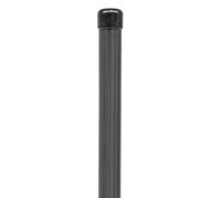 Alberts 617578 Poste de valla para Fix-Clip pro | para la fijación con casquillos de suelo encastrables | galvanizado, revestido de plástico antracita-metálico | longitud 1415 mm | Ø pinza 34 mm