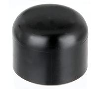 Alberts 654610 Capuchón para postes metálicos redondos, Plástico, negro, Para postes de Ø 34 mm