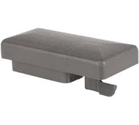 Alberts 657659 Tapa de poste para postes metálicos cuadrados, con saliente, plástico, 60 x 40 mm, juego de 10