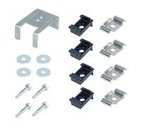 Alberts 672997 Juego de conversión Eckbert, De postes de cercado en postes cuadrados, Plástico, negro